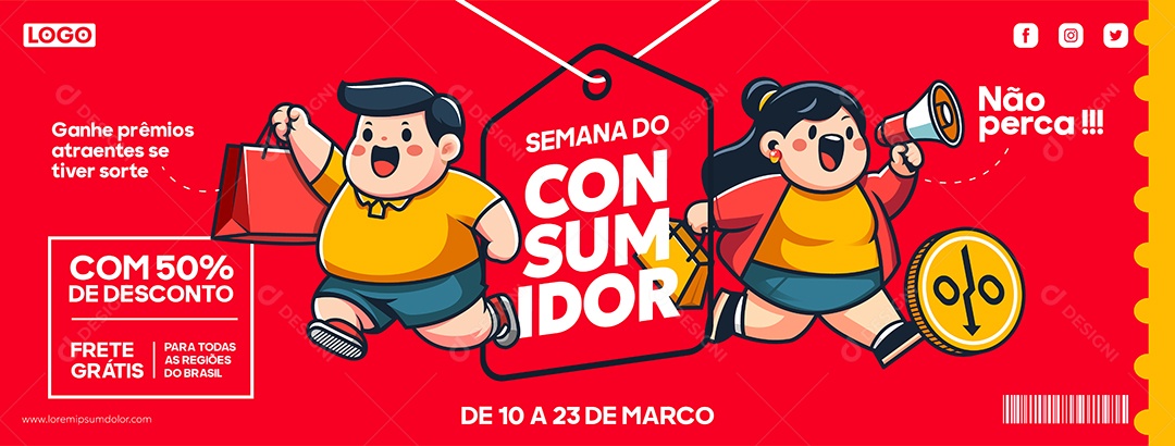Semana do Consumidor Ilustração Vetor EPS Editável