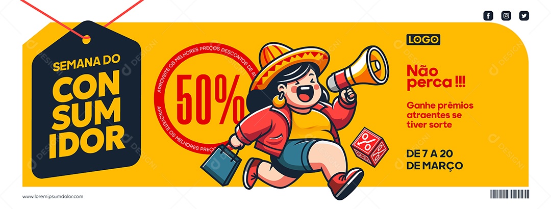 Semana do Consumidor Ilustração Vetor EPS Editável