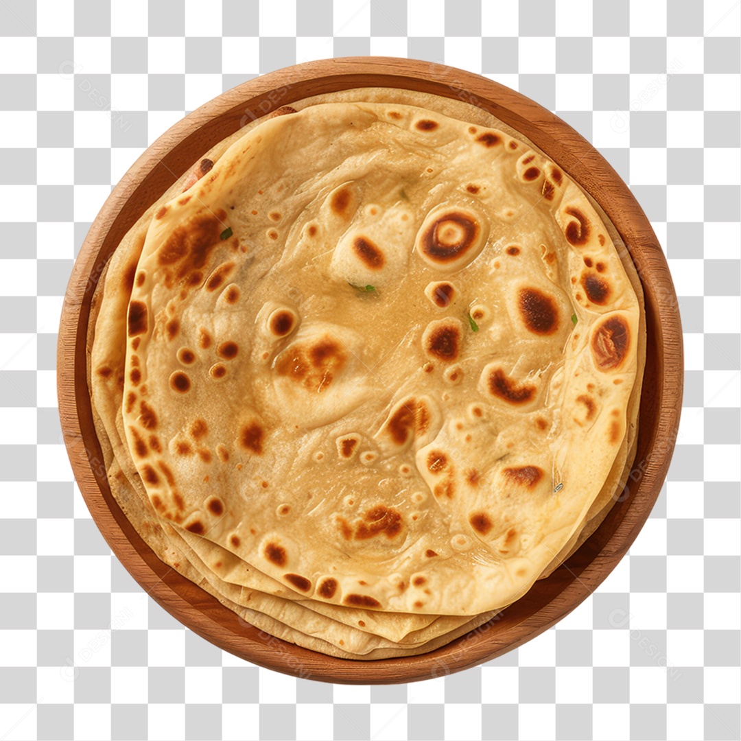 Pão Pita Árabe PNG Transparente