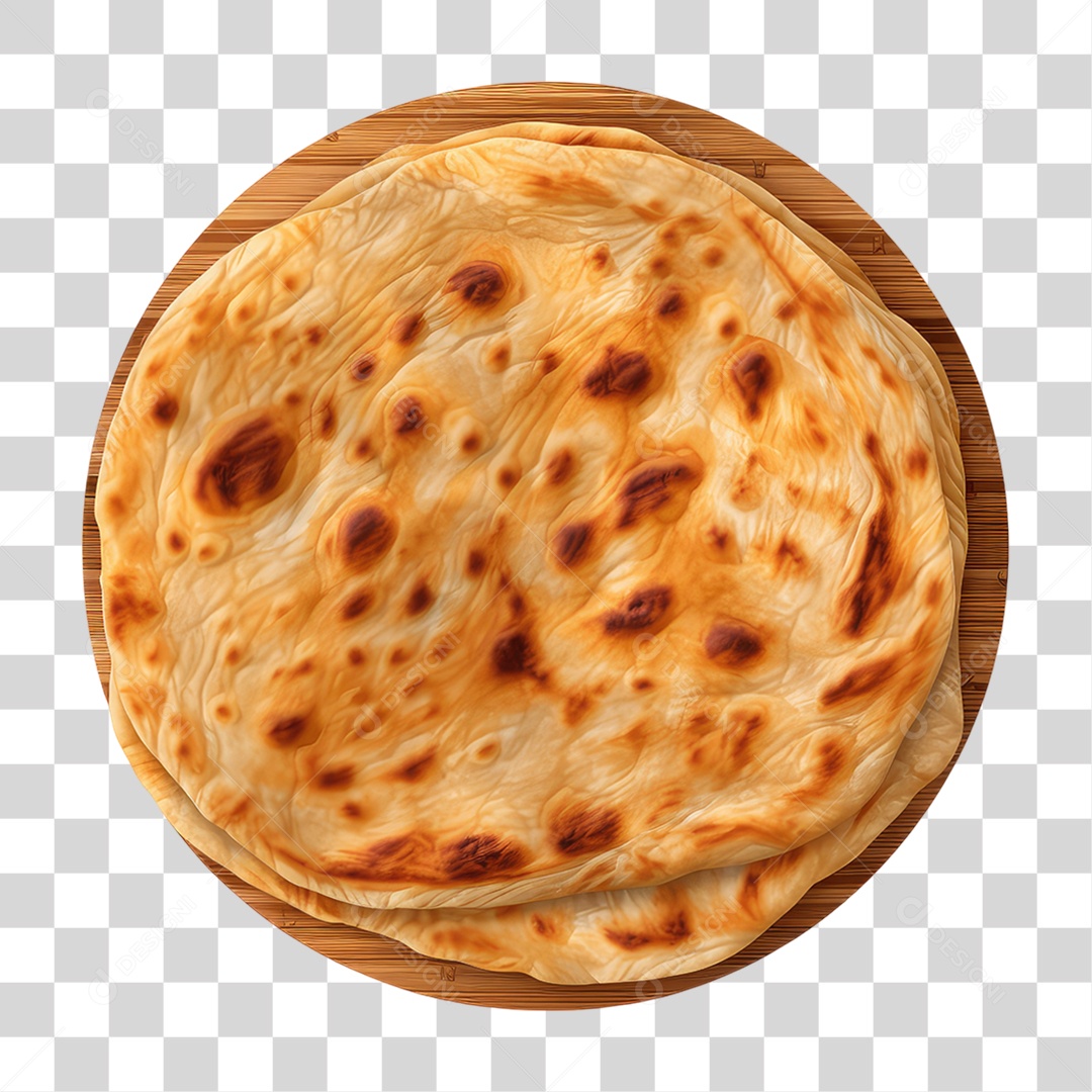 Pão Pita Árabe PNG Transparente