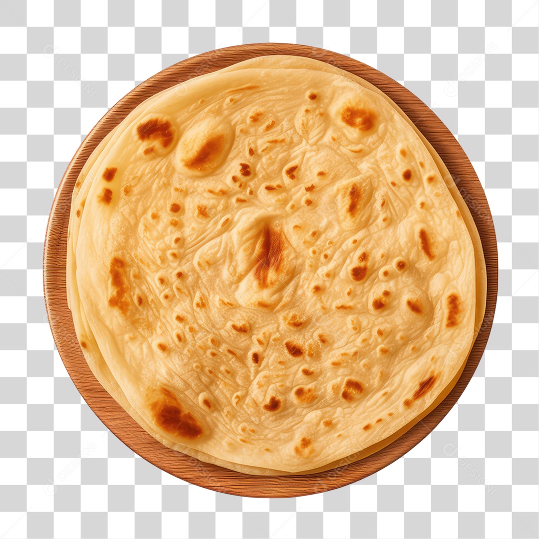 Pão Pita Árabe PNG Transparente