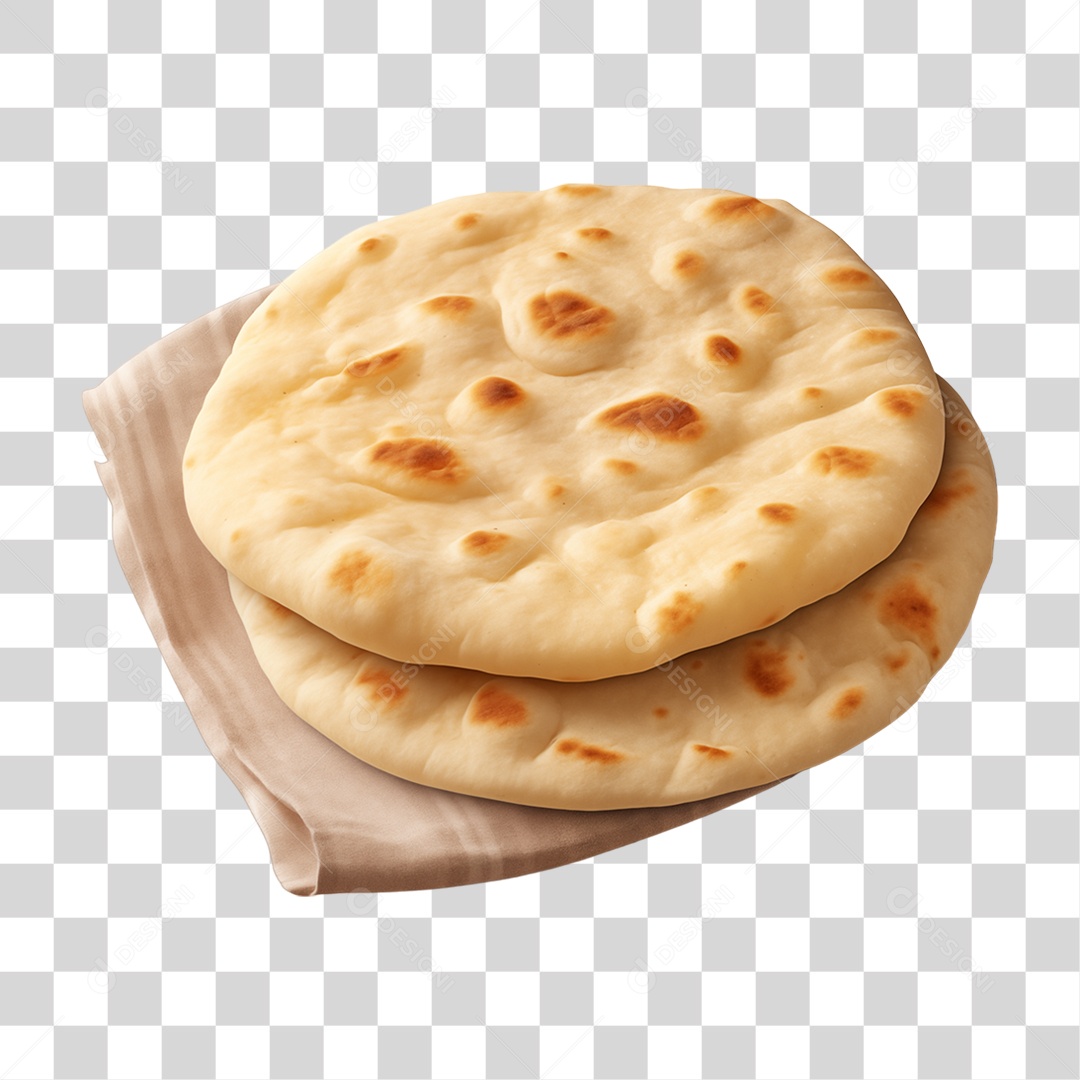 Pão Pita Árabe PNG Transparente