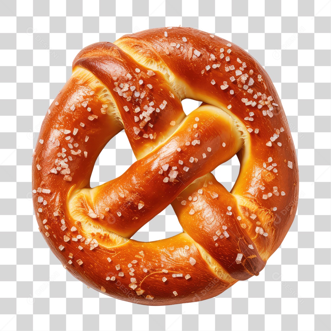 Pão Pretzel Assado PNG Transparente