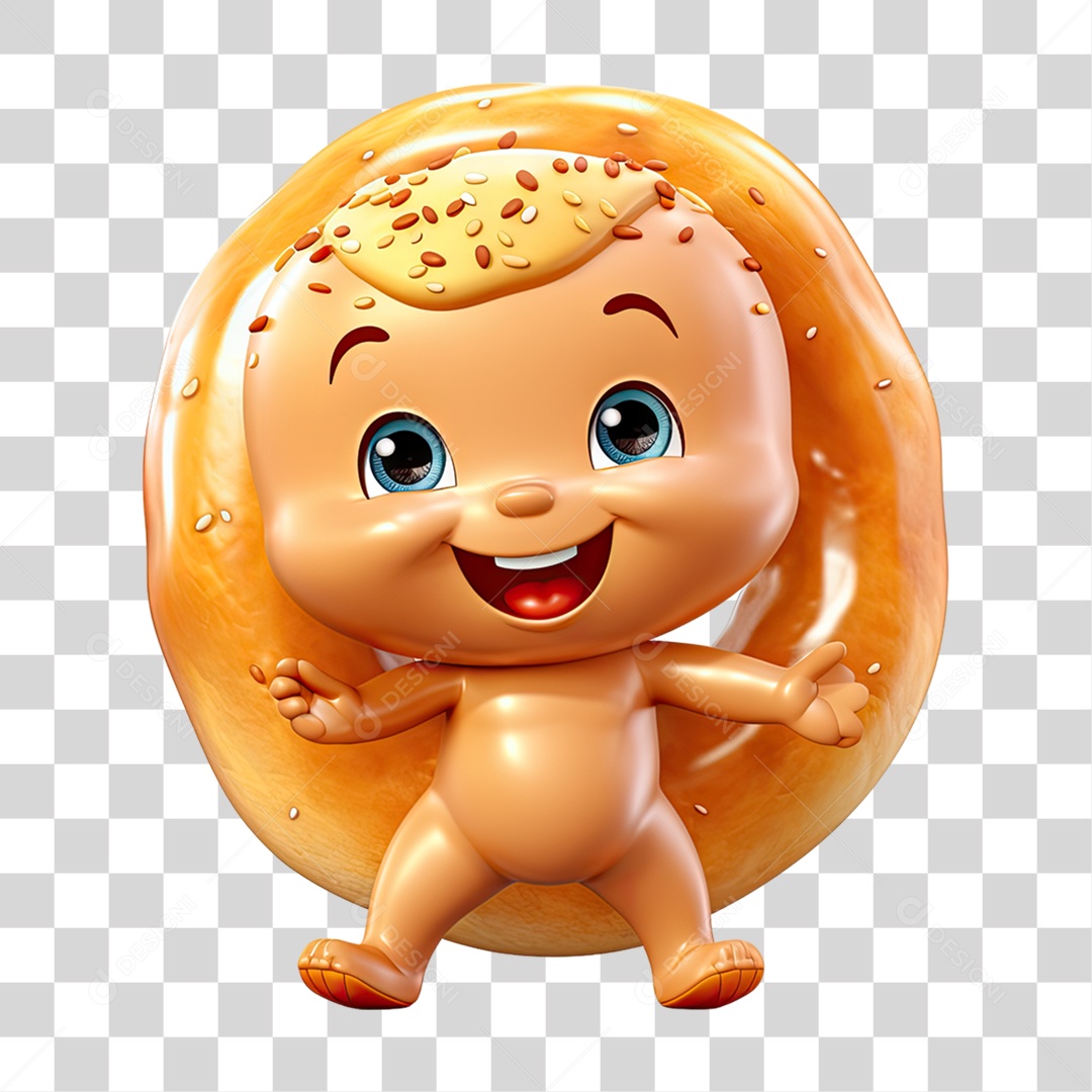 Mascote Donuts PNG Transparente