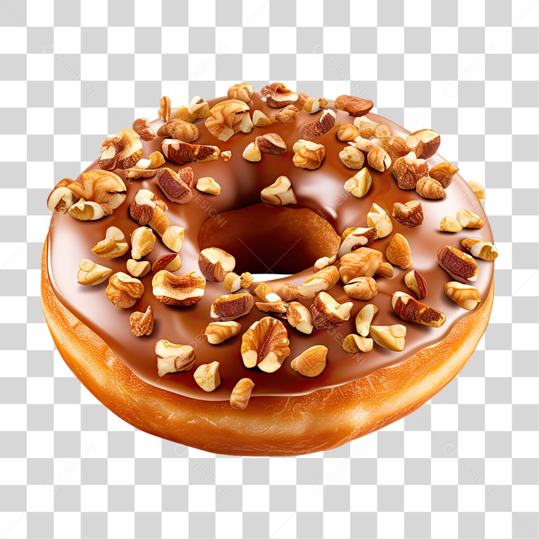 Rosca Donut com Chocolate PNG Transparente