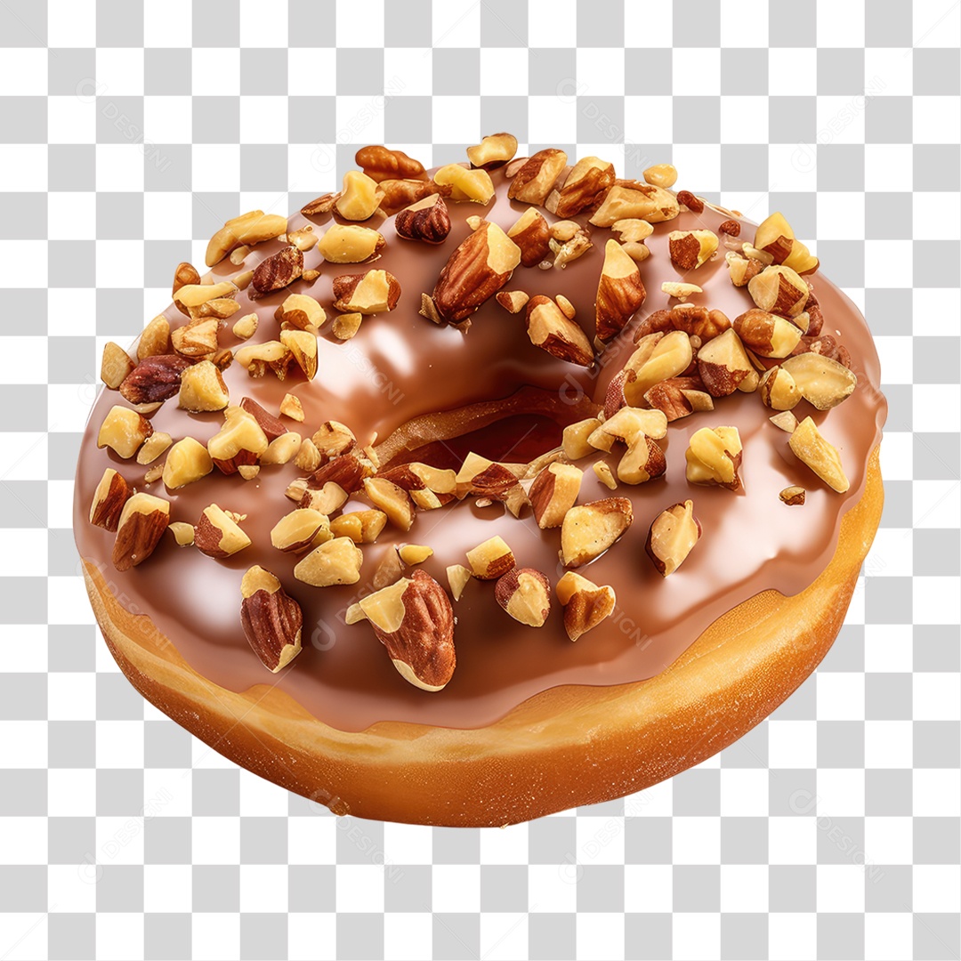Rosca Donut com Chocolate PNG Transparente