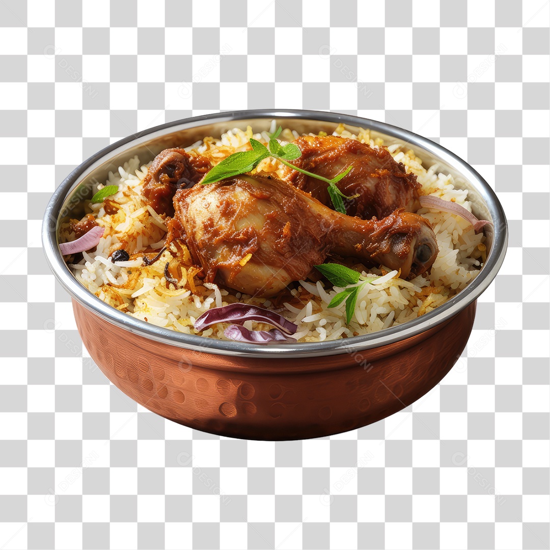 Panela com Galinhada PNG Transparente