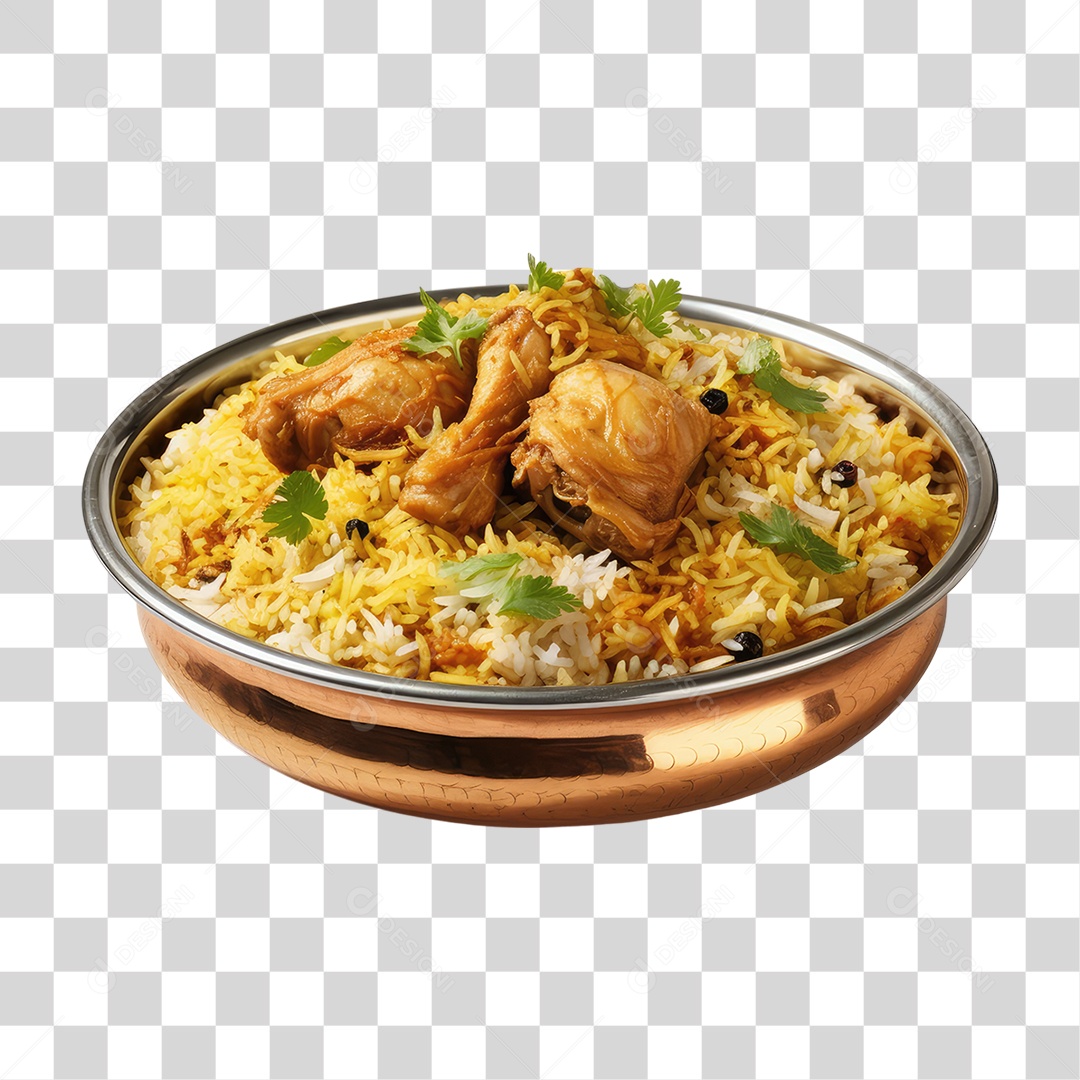 Panela com Galinhada PNG Transparente