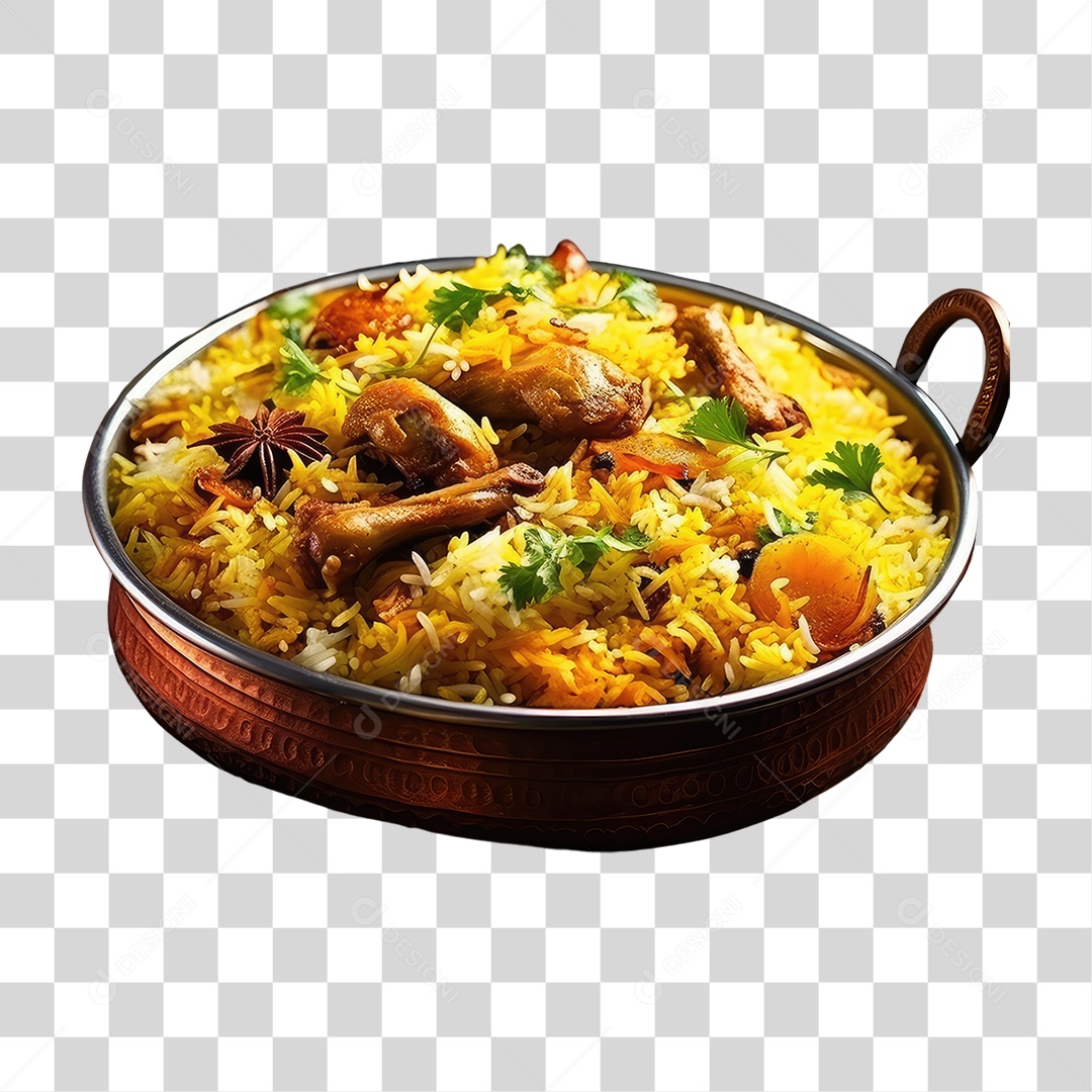 Panela com Galinhada PNG Transparente
