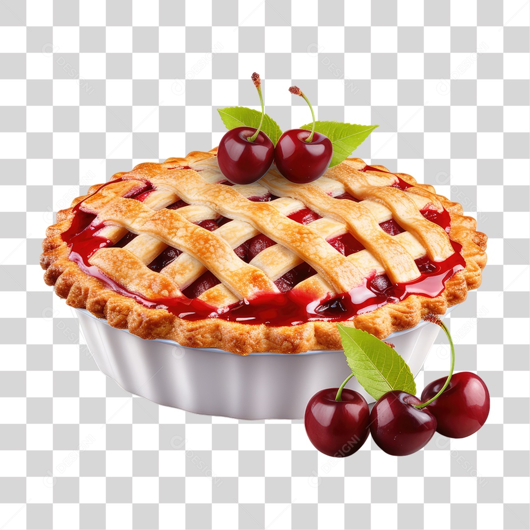 Torta de Cereja PNG Transparente