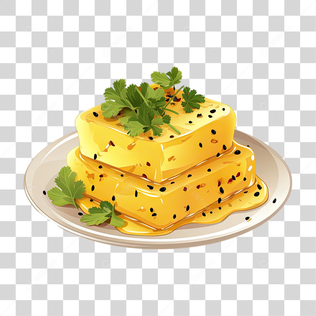 Dhokla Prato Salgado da Índia PNG Transparente