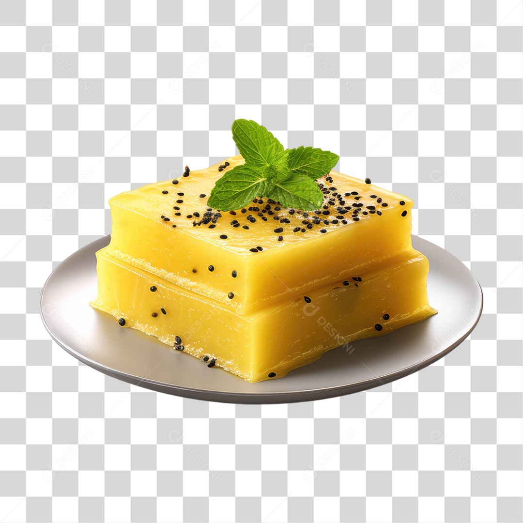 Dhokla Prato Salgado da Índia PNG Transparente