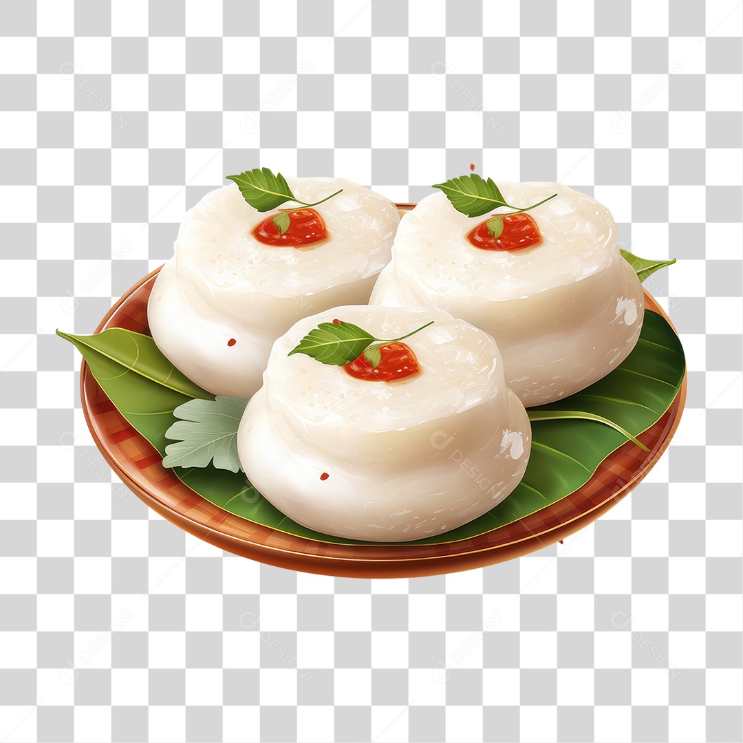 Idli Bolo de Arroz  PNG Transparente