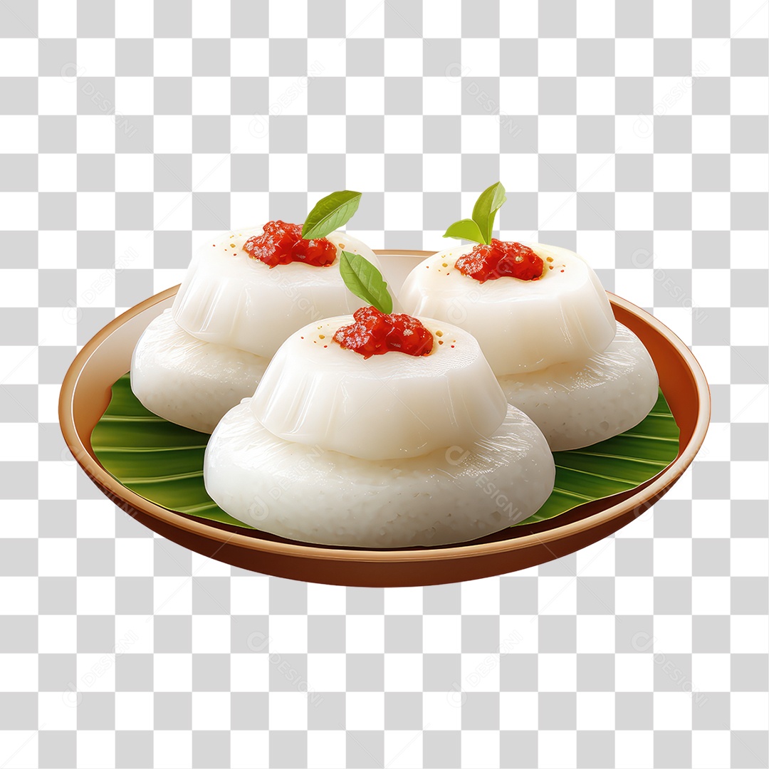 Idli Bolo de Arroz  PNG Transparente