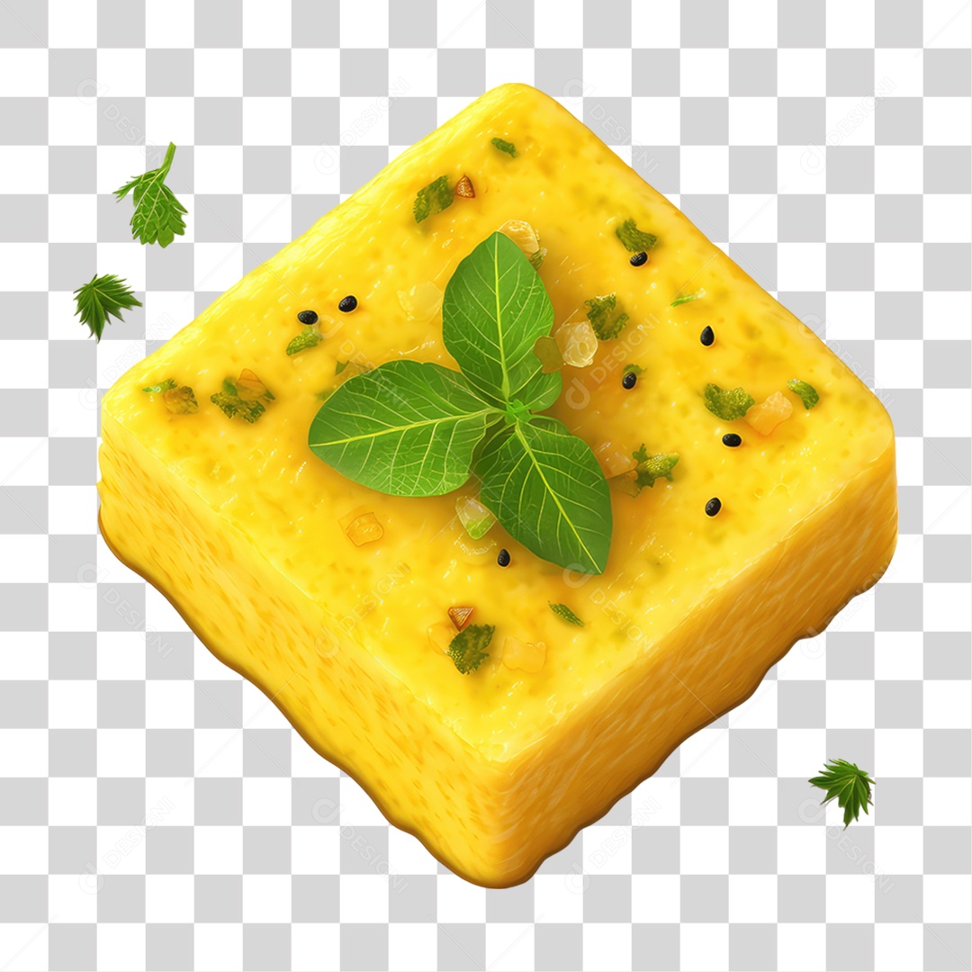 Dhokla Prato Salgado da Índia PNG Transparente