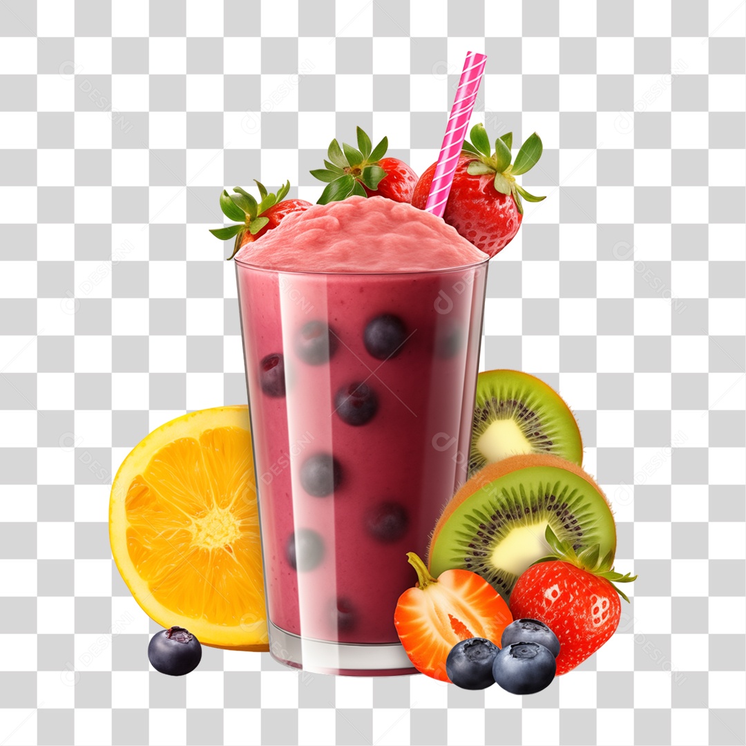 Vitamina de Frutas PNG Transparente