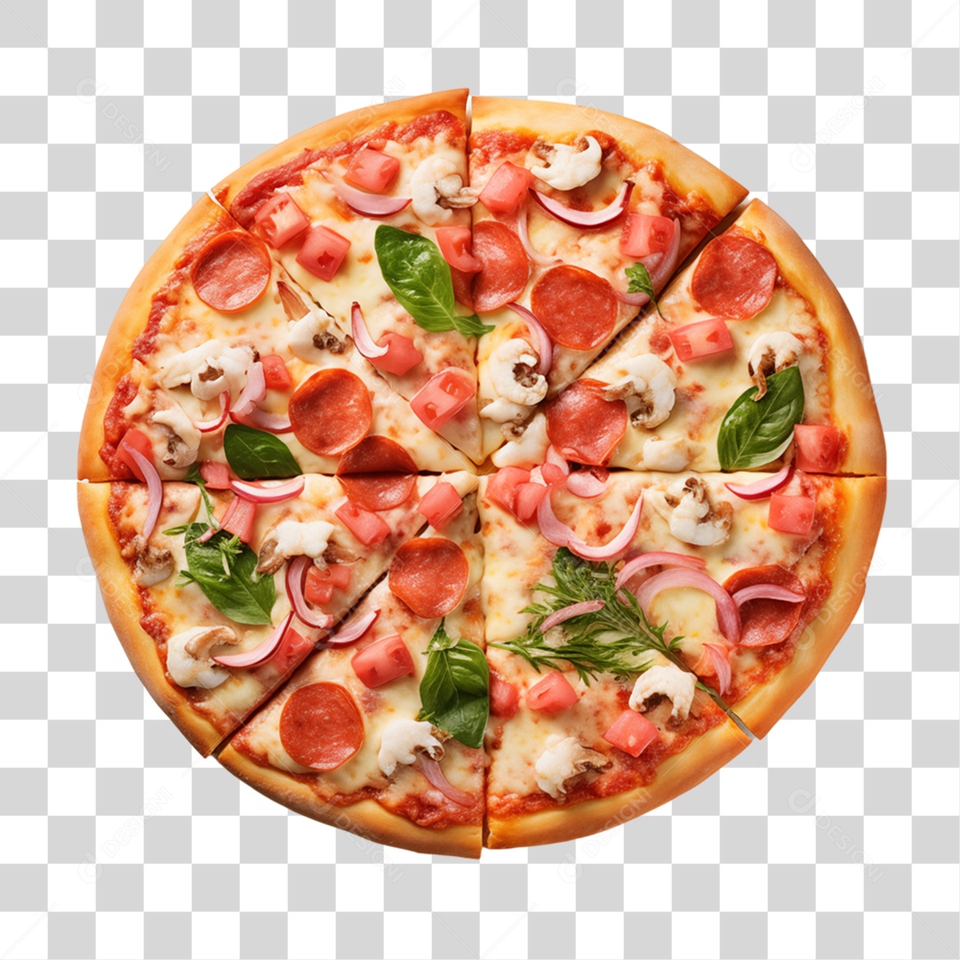 Pizza Vários Sabores PNG Transparente