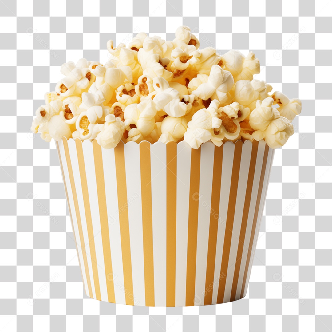 Pote de Pipoca PNG Transparente