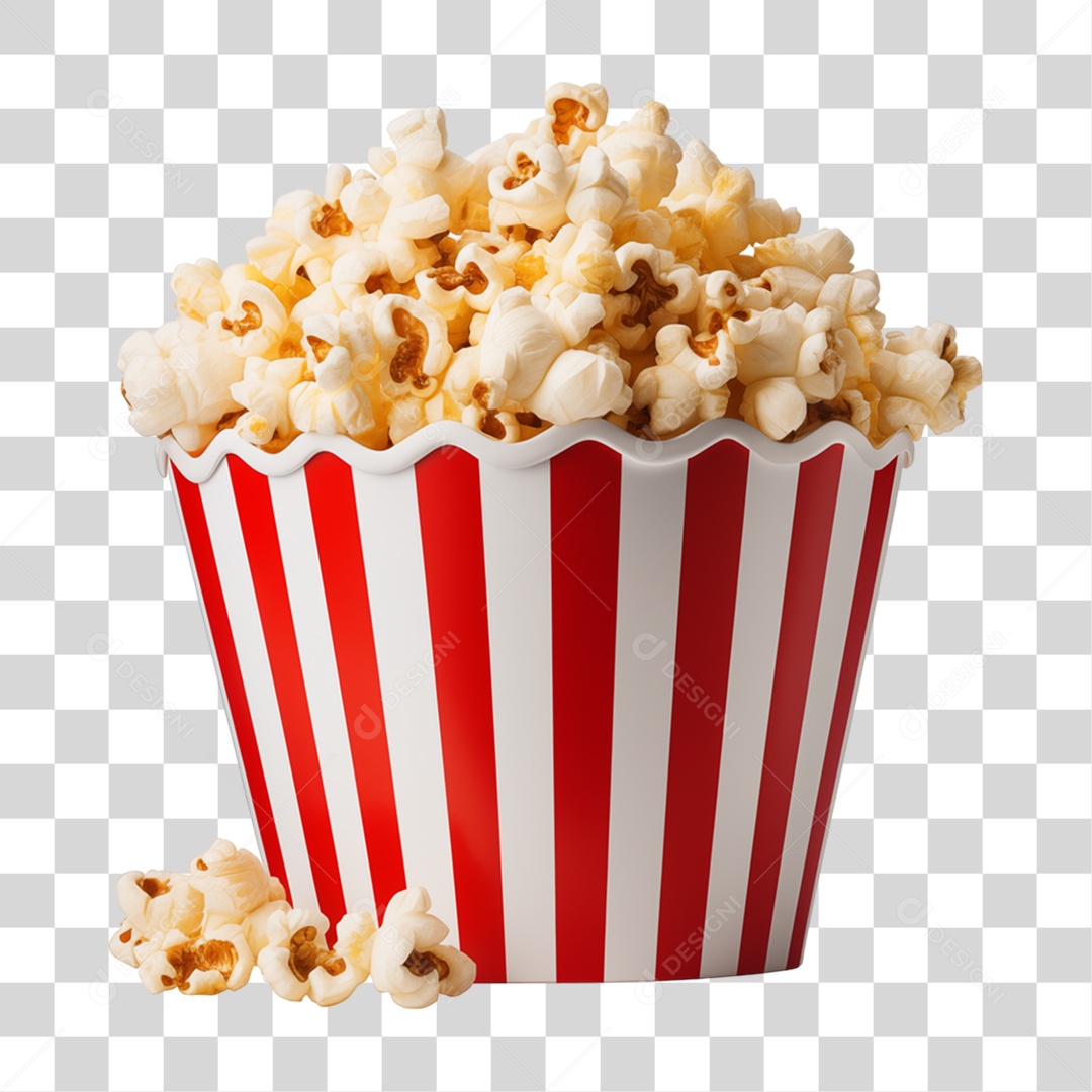 Pote de Pipoca PNG Transparente