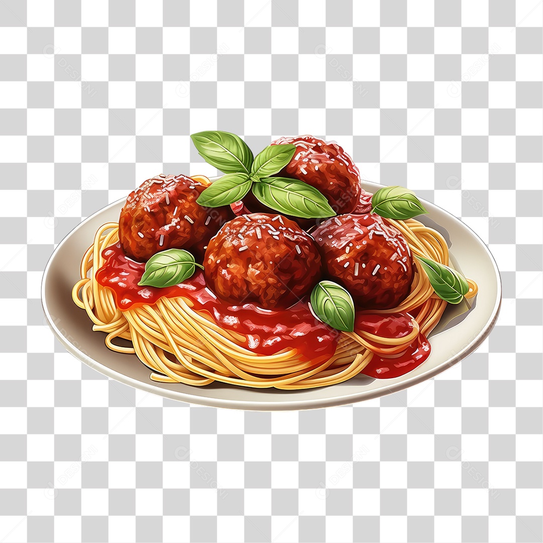 Prato de Macarronada PNG Transparente