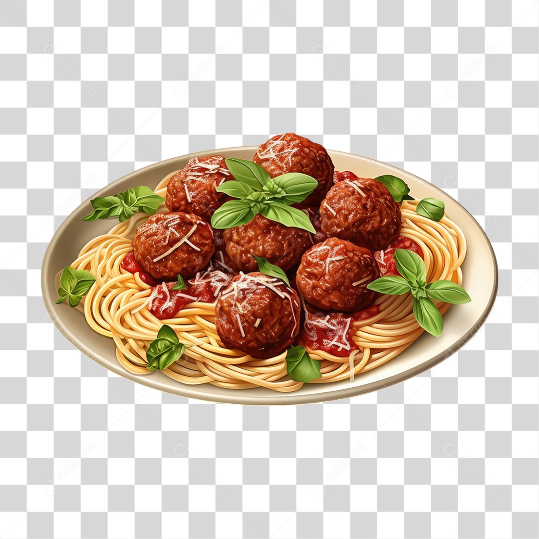 Prato de Macarronada PNG Transparente