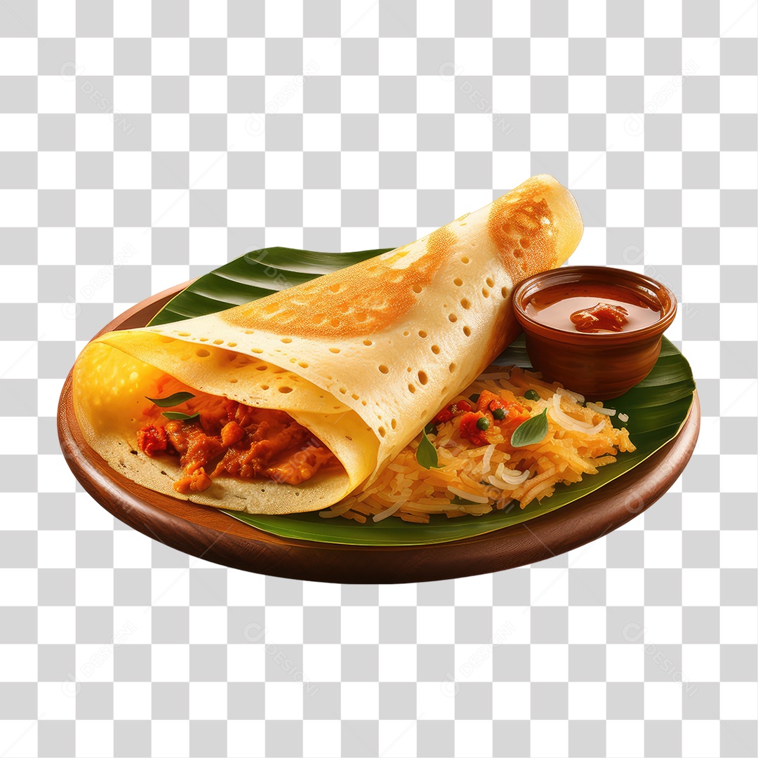 Masala Dosa PNG Transparente