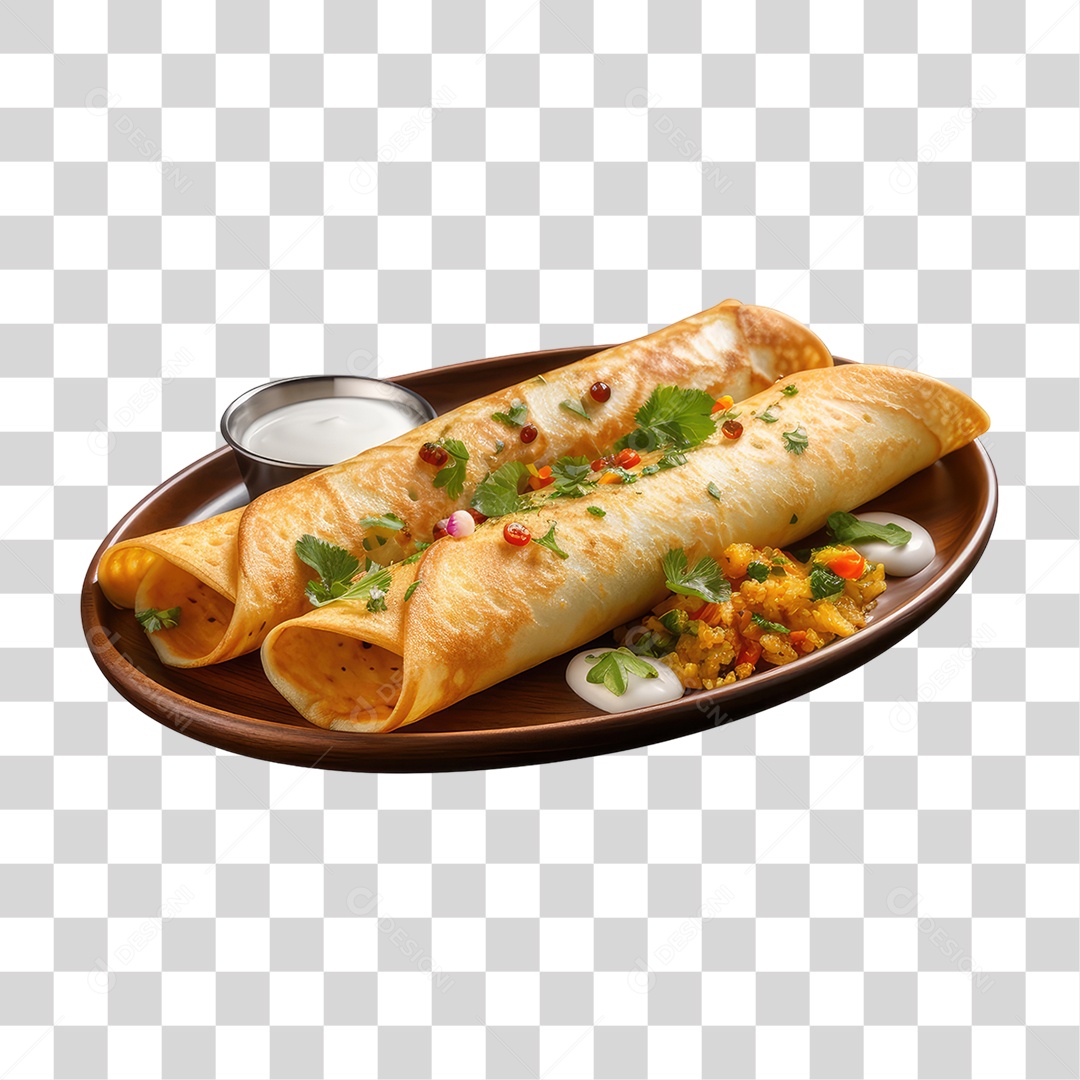 Masala Dosa PNG Transparente