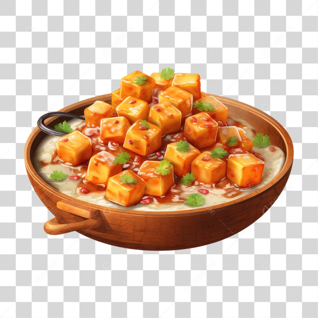 Prato Mapo Tofu PNG Transparente