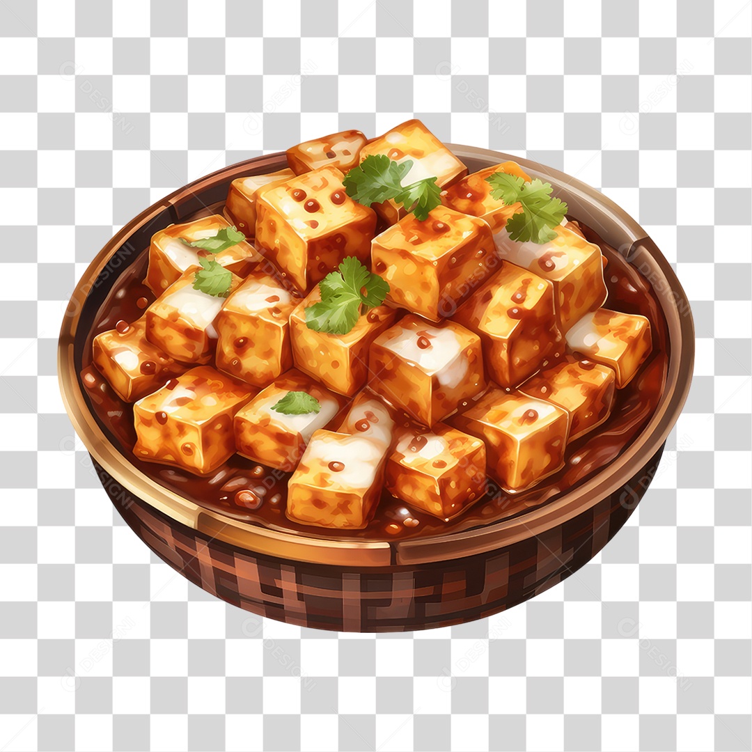 Prato Mapo Tofu PNG Transparente