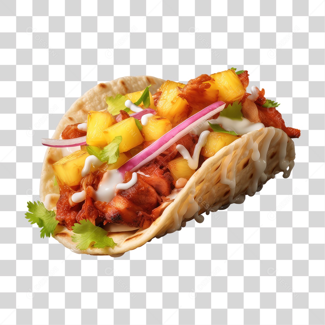Taco Recheado PNG Transparente
