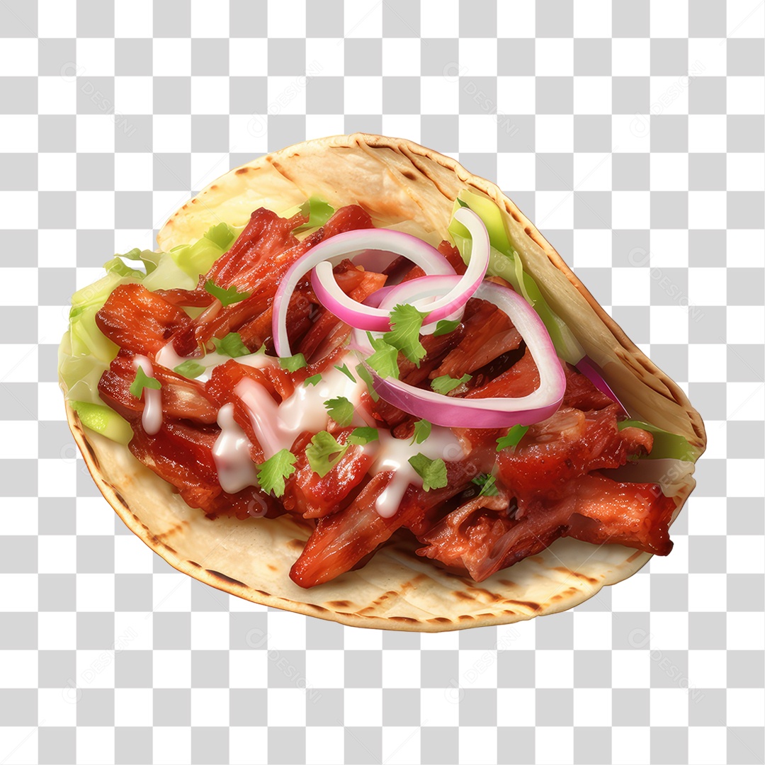 Taco Recheado PNG Transparente