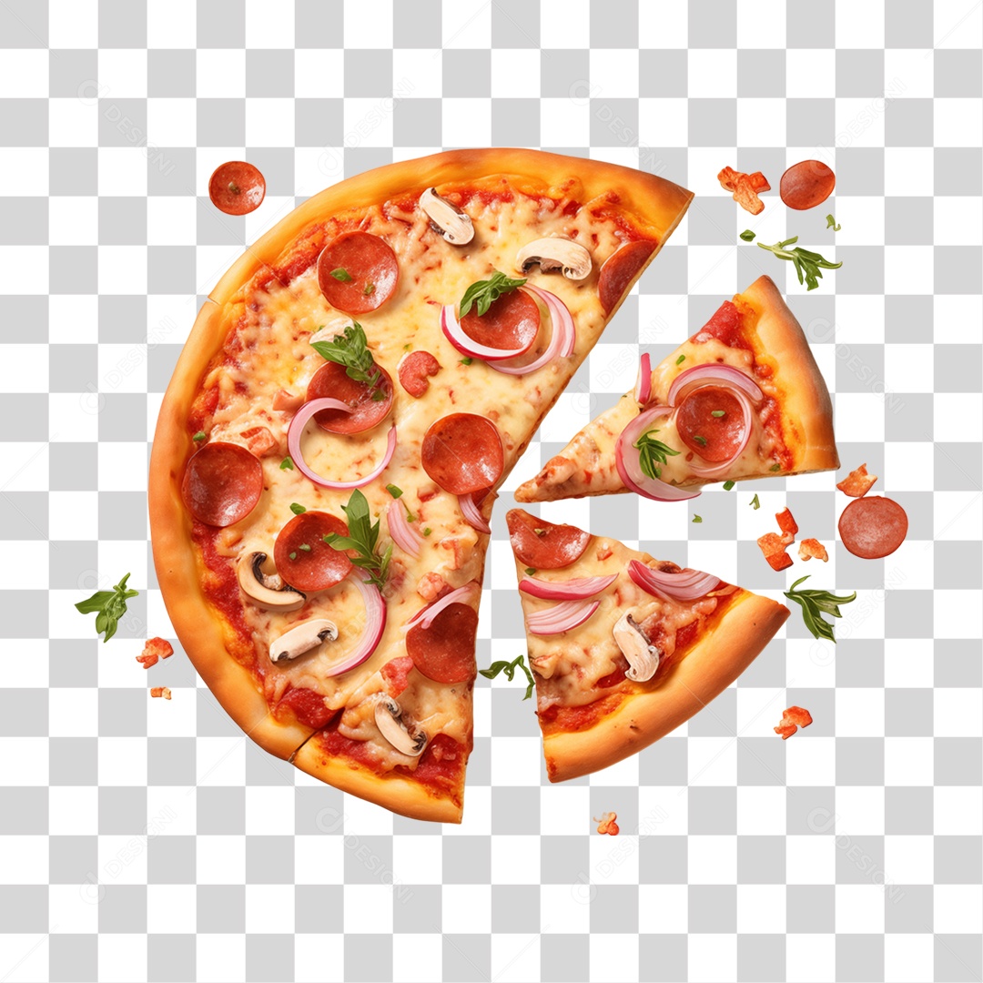 Pizza Vários Sabores PNG Transparente