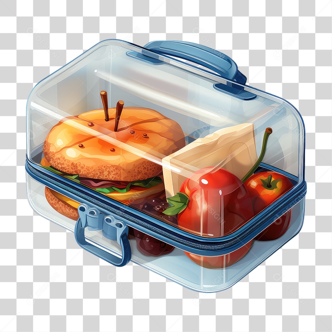 Lancheira com Frutas Lanches Salgados PNG Transparente