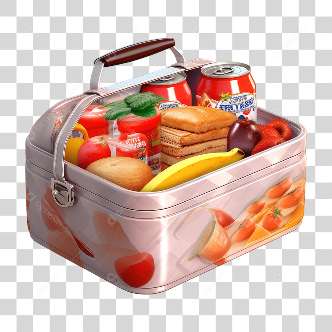 Lancheira com Frutas Lanches Salgados PNG Transparente