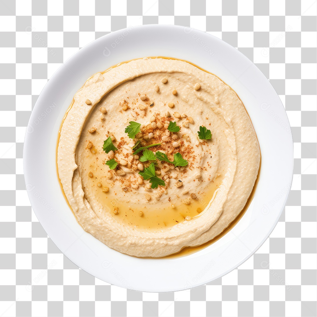 Vasilha com Sobremesas Homus PNG Transparente