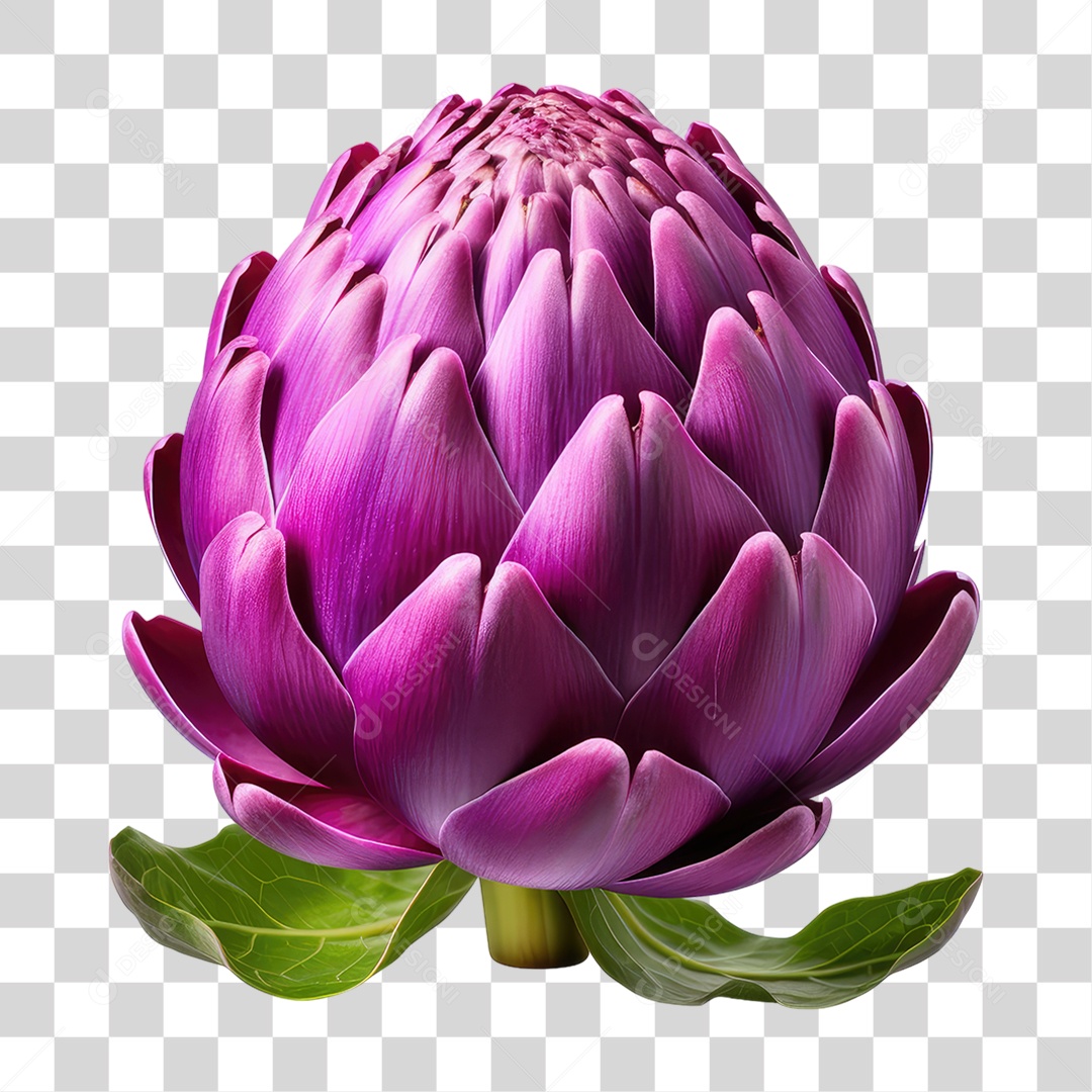 Alcachofra Roxa PNG Transparente