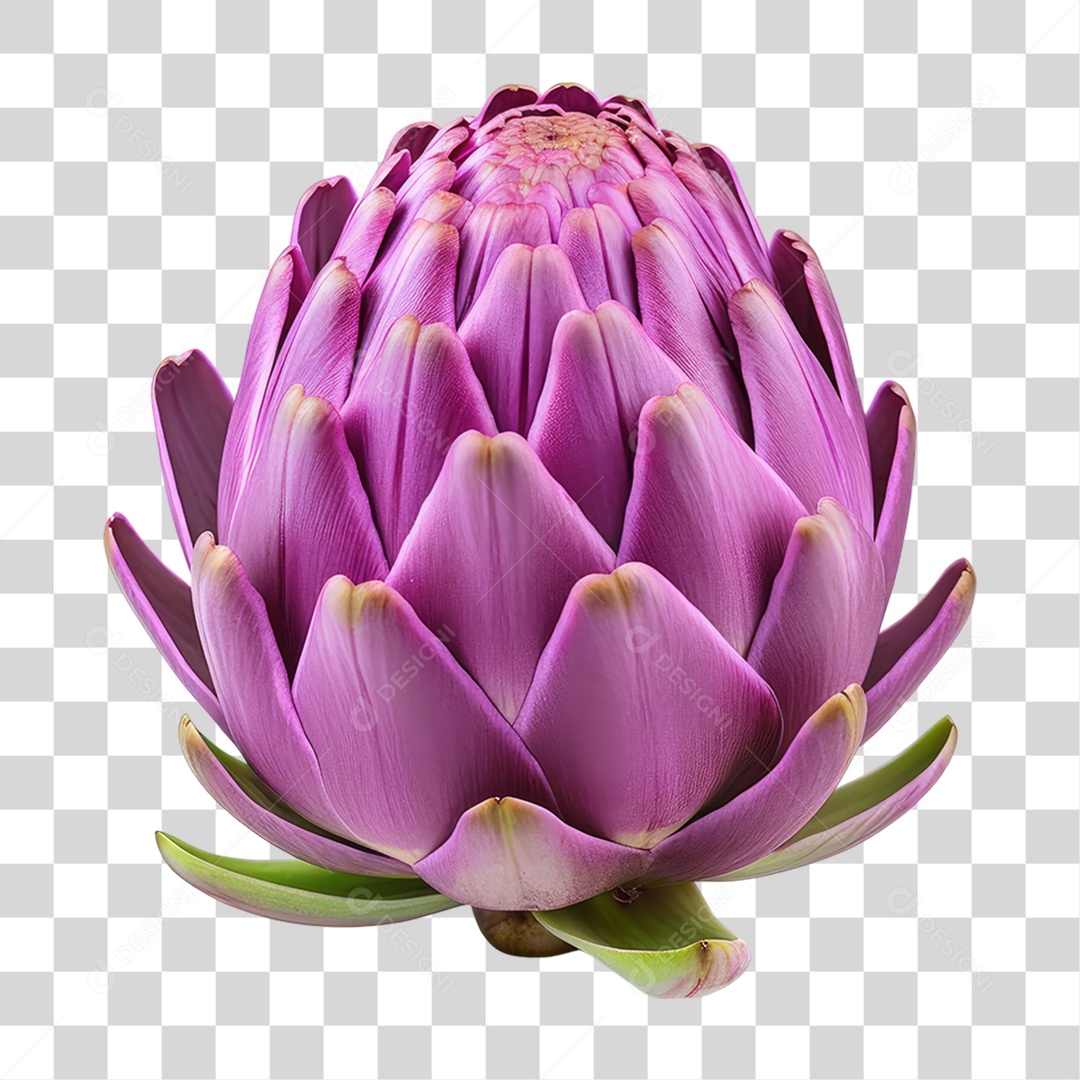 Alcachofra Roxa PNG Transparente