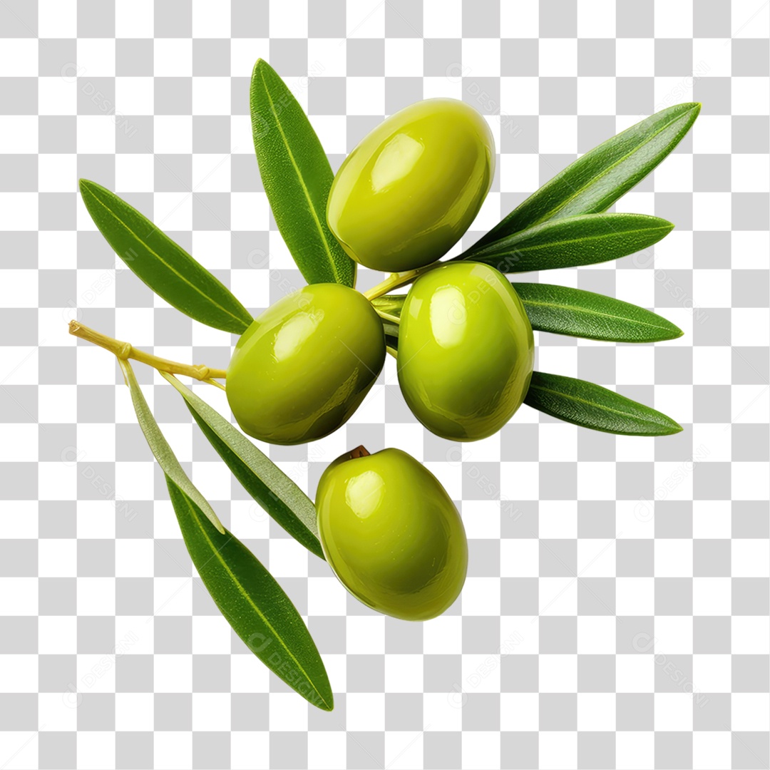 Fruta Azeitonas Folhas PNG Transparente