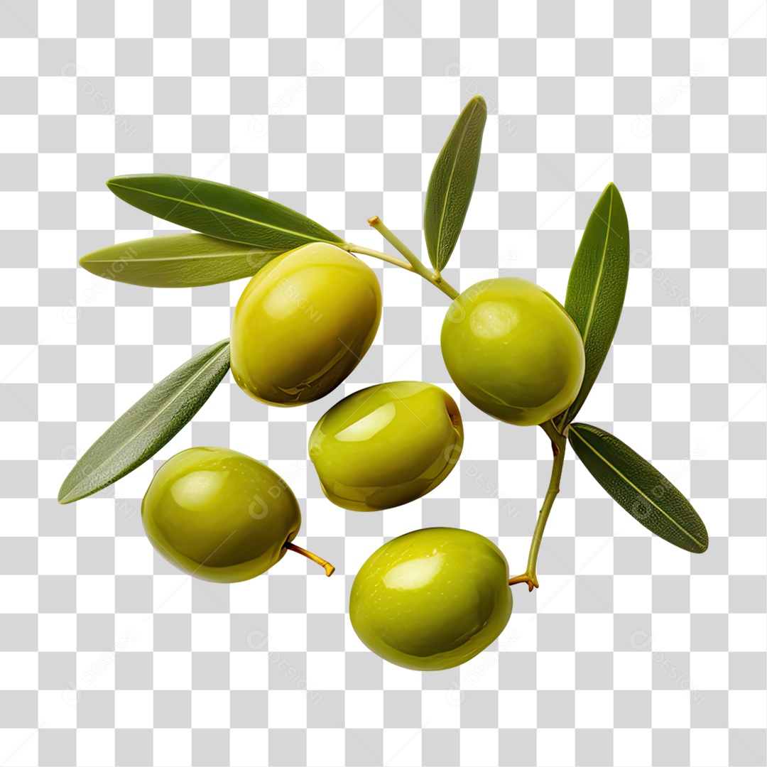 Fruta Azeitonas Folhas PNG Transparente