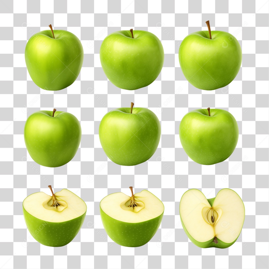 Maçãs Frutas PNG Transparente