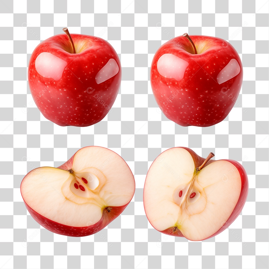 Maçãs Frutas PNG Transparente