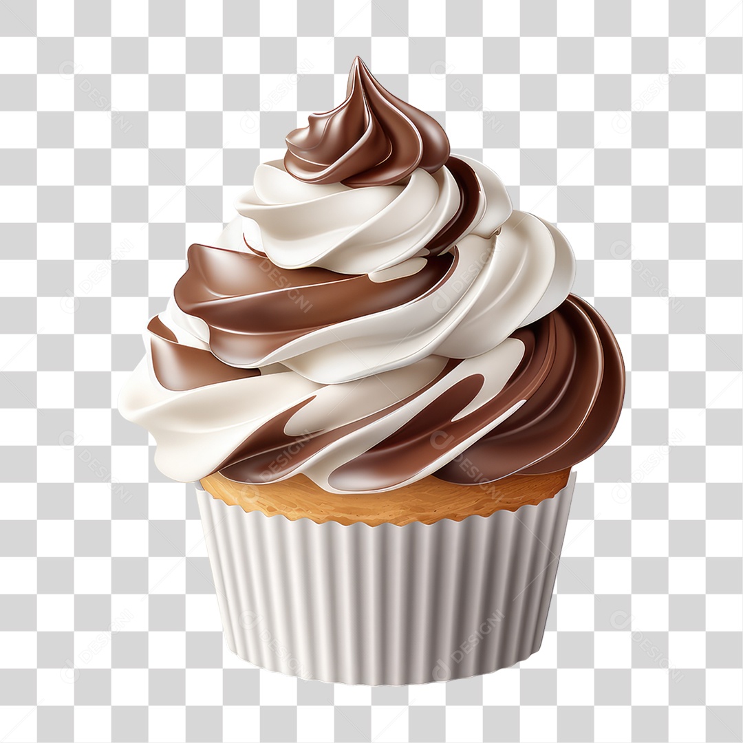 Cupcake de Vários Sabores PNG Transparente