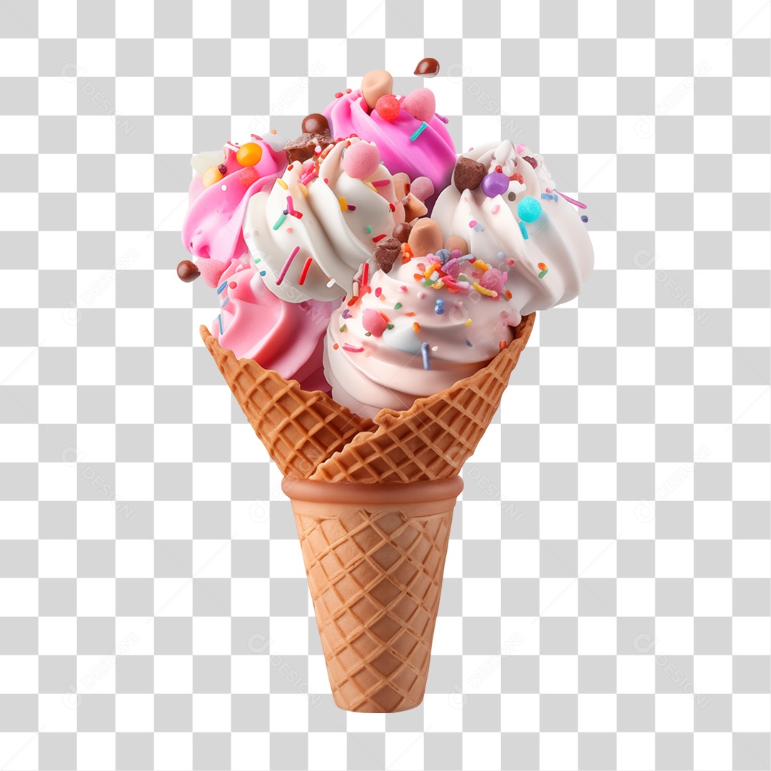 Casquinha de Sorvete PNG Transparente