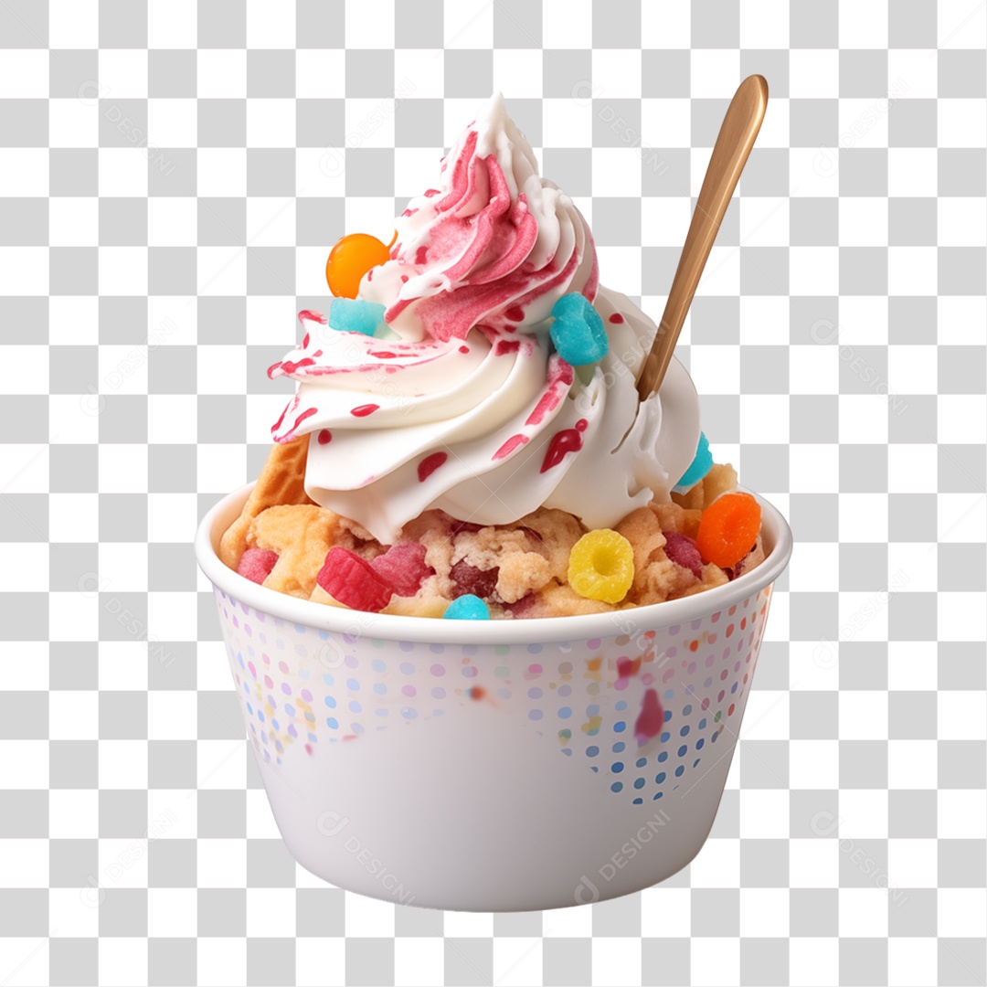 Copo de Sorvete PNG Transparente
