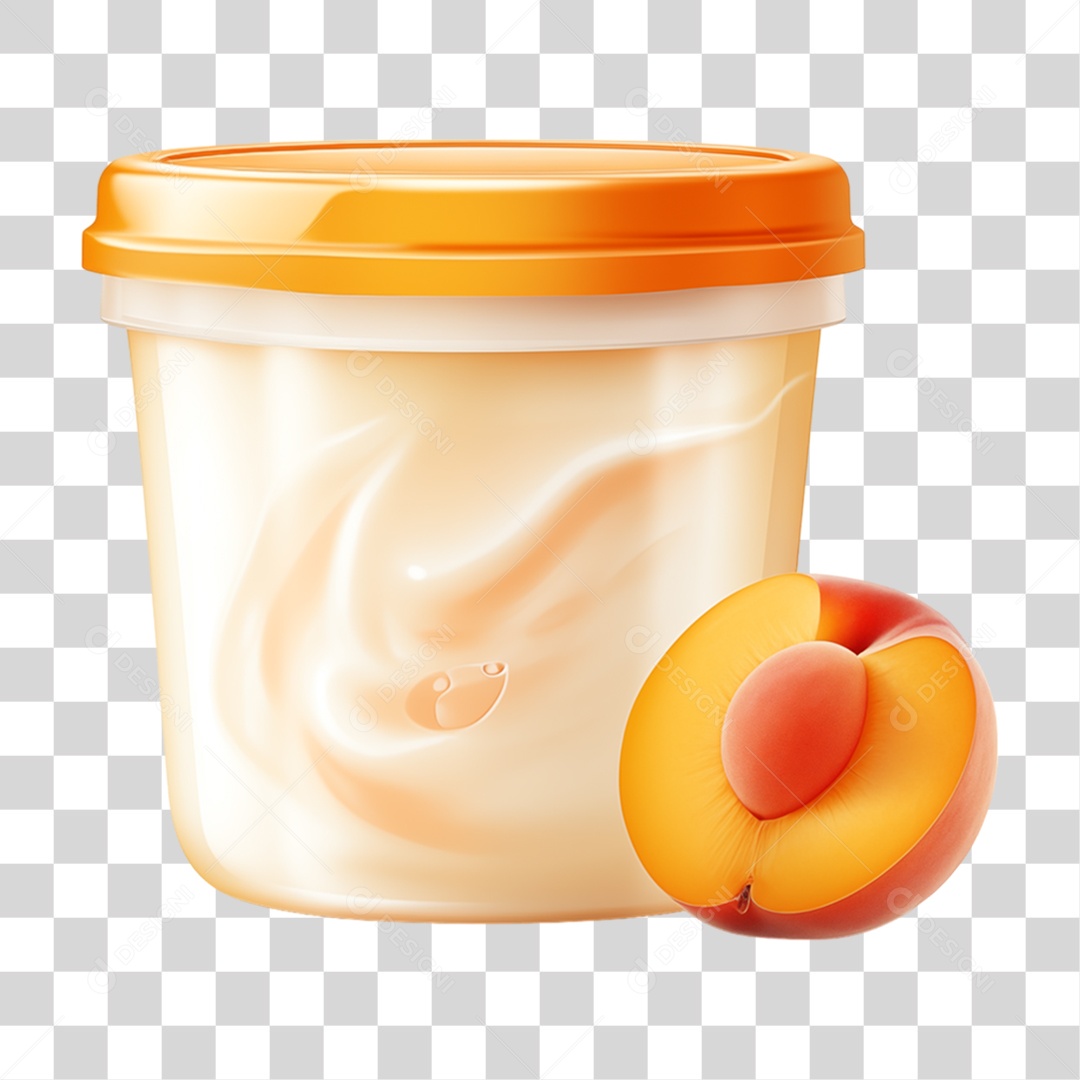 Doce de Pote com Pêssego PNG Transparente