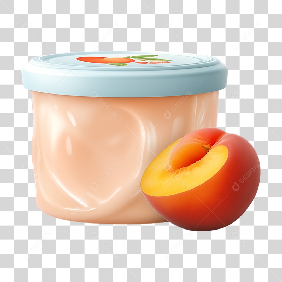 Doce de Pote com Pêssego PNG Transparente