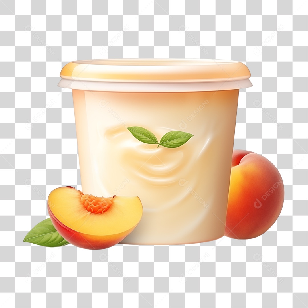 Doce de Pote com Pêssego PNG Transparente