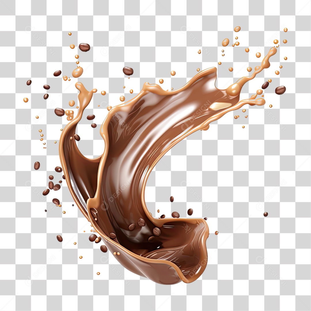Splash de Chocolate PNG Transparente