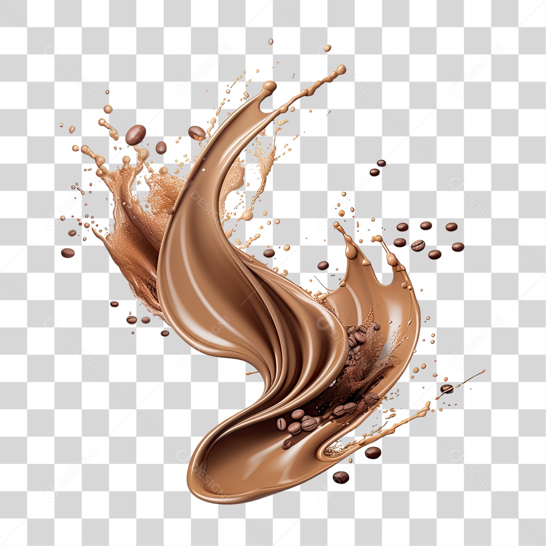 Splash de Chocolate PNG Transparente
