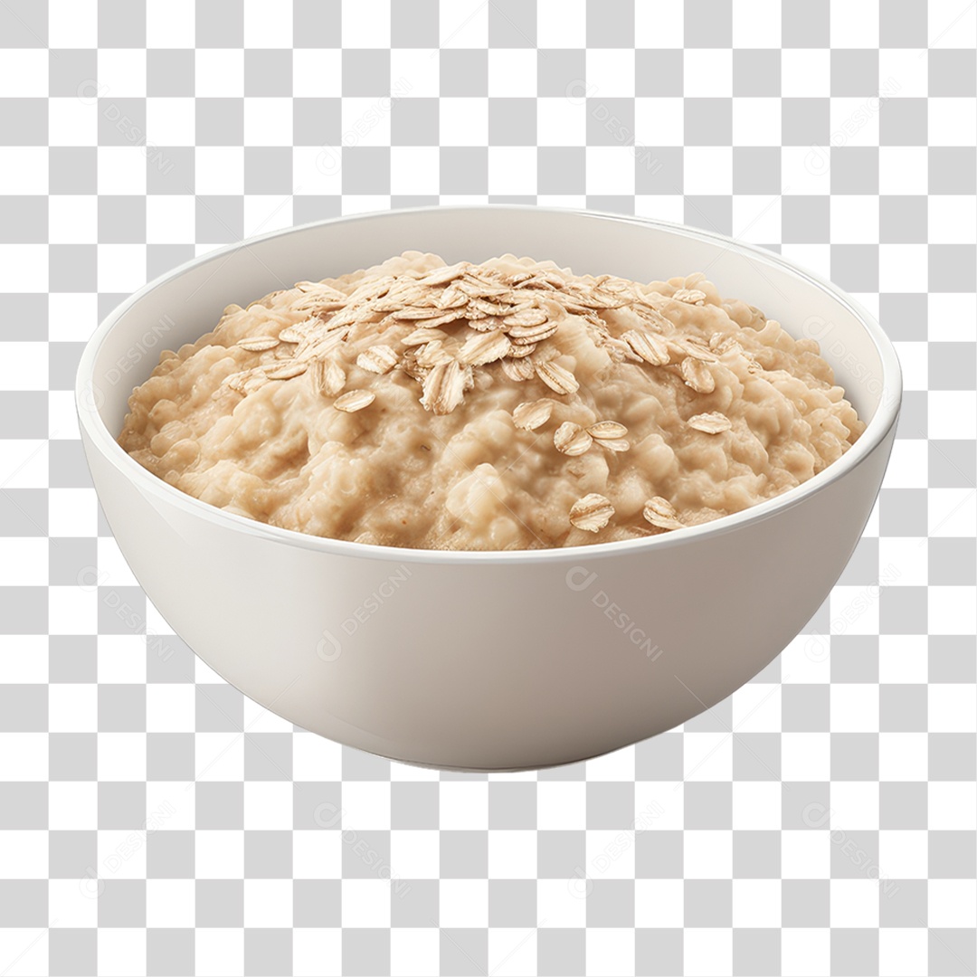 Vasilha com Aveia PNG Transparente